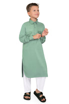 Oday Green Pathani Suit for Kids - Mashroo