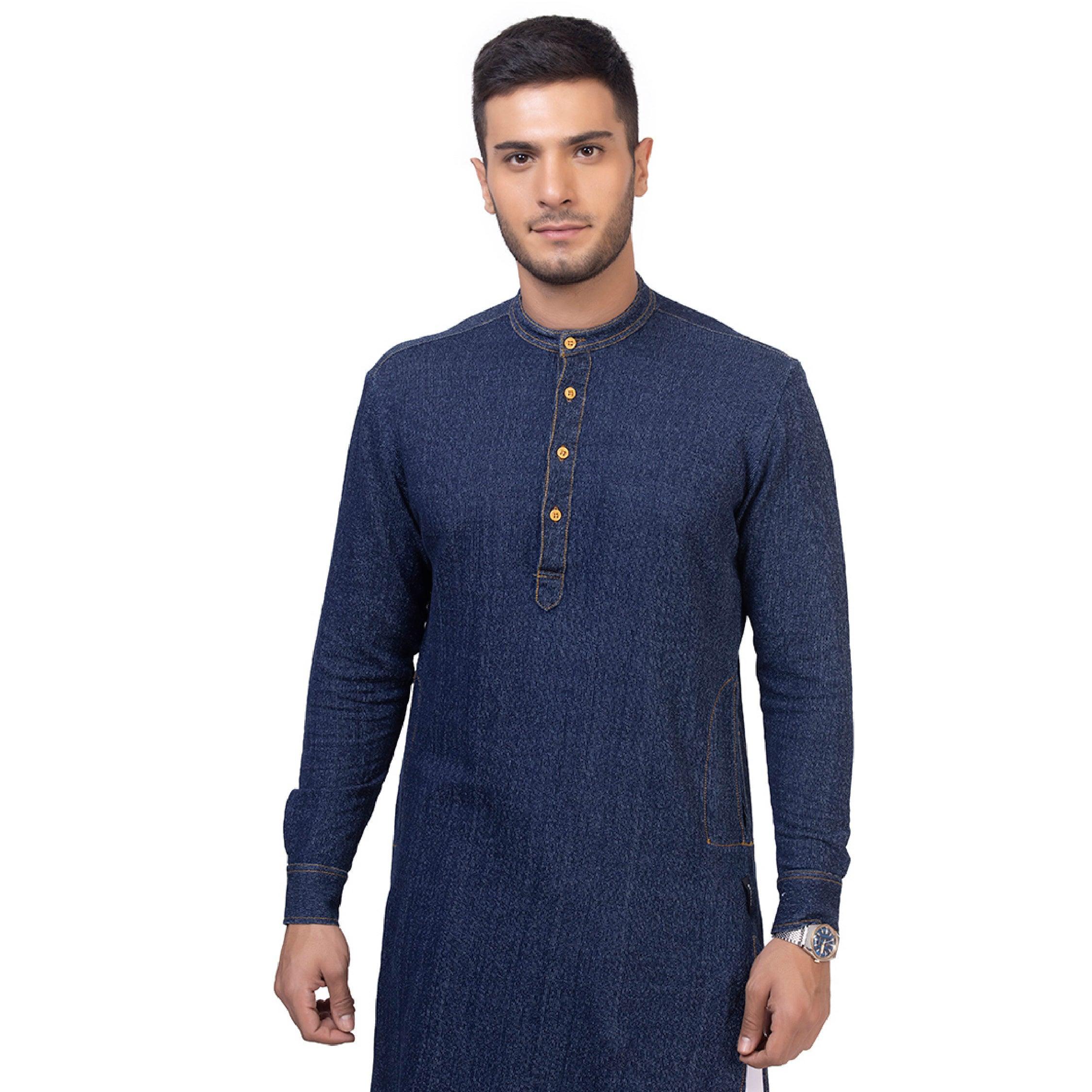 Traper Kurta Set Men Navy - Mashroo